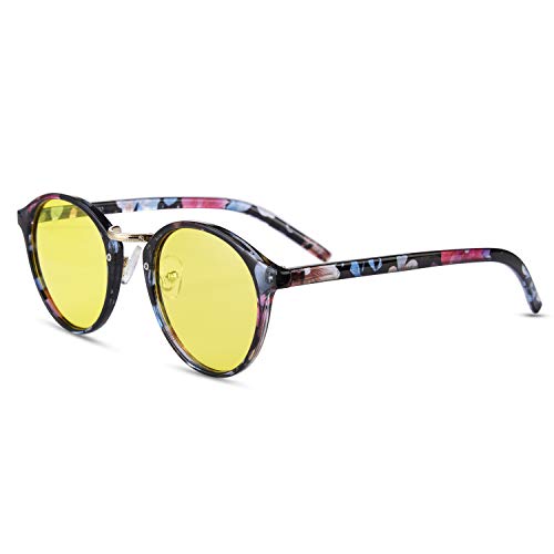 Night Vision Glasses Anti-glare Polarized Driving Sunglasses Round Fashion Sun Glasses for women&men(1)