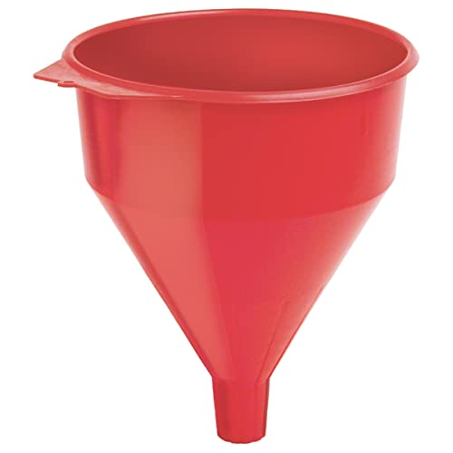 LubriMatic 75-072 Polyethylene Plastic Funnel w/ Screen - 6 Quart,Red #1