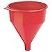 LubriMatic 75-072 Polyethylene Plastic Funnel w/ Screen - 6 Quart,Red