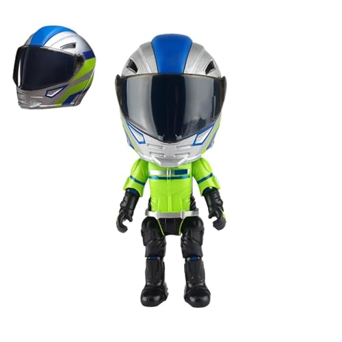 Figura De Casco Transformable, Mini Figuras De Acción De Casco De Motocicleta Con Articulaciones Posables, Coleccionables Versión 3D Q, Modelo De Jinete Realista, Juguete Coleccionable, Figura Decor