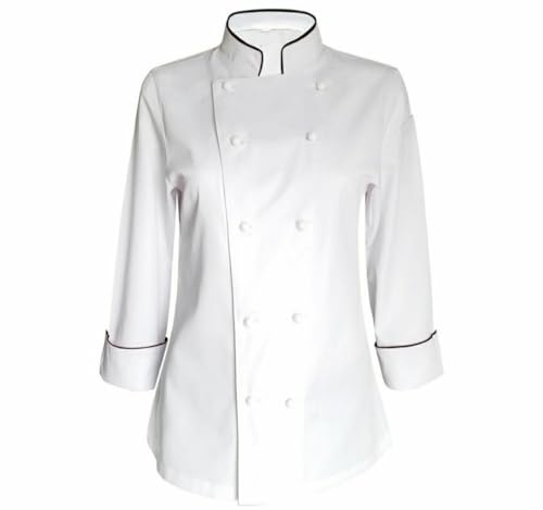 MixStuff Women's White Full Sleeves Large Chef Coat's (Chef ...