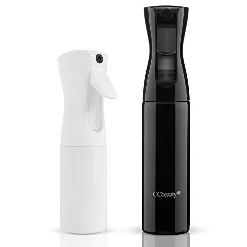 CCbeauty Fine Mist Spray Bottle,10Oz 5Oz Empty Continuous Hair Spray Bottle Barber Mist Sprayer Bottle for Curly Hair, Hair Cutting, Hair Styling, Houseplant, Cleaning,2 Packs