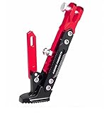 Soporte lateral de aluminio ajustable para motocicleta, universal, color rojo