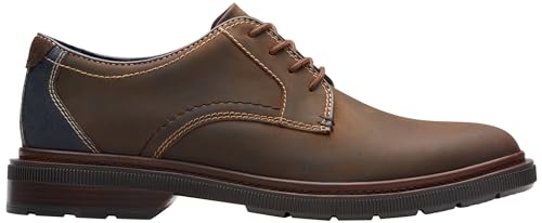 Punta chiusa Clarks Burchill Derby Uomo, Pelle di Cera d\'api, 43 EU