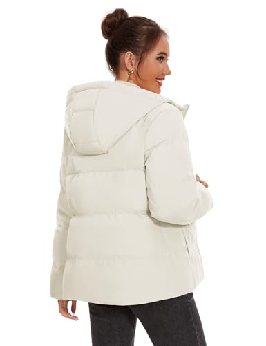 YUCOLEN Womens Down Puffer Jacket Winter Warm Hooded Coats for Women Quilted Lightweight Zip Up Snow Coats2