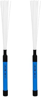 Cepillos de percusión para cajón, palos de cajón estándar y cepillos telescópicos para jazz cajon musicales (azul)