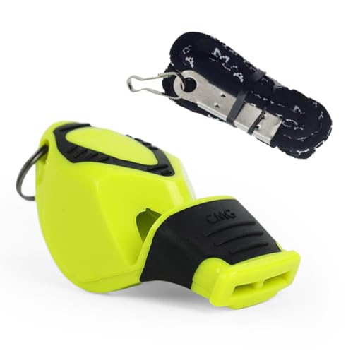 Image of Proberos Whistle for Sports Coach, Sports Whistles with Lanyard, High Pitch Whistle, Whistle for Coach, Football Coach, Boxing Referee, Gym Teacher, for Sports Competition(Green)