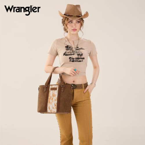 Image of Montana West X Wrangler Tote Bag for Women Western Purses with Detachable Strap Medium Satchel Handbags | with Crossbody Strap
