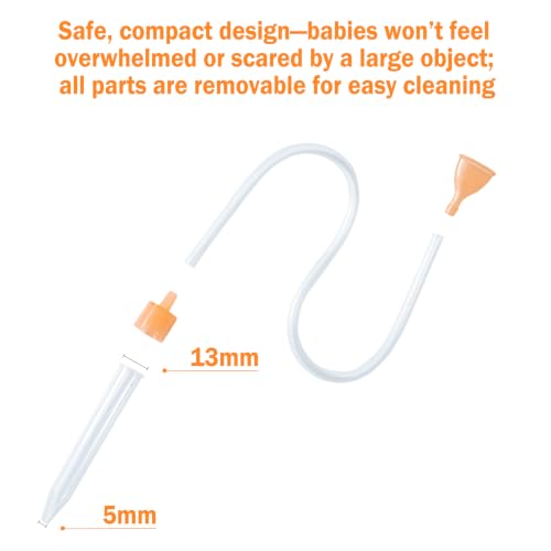 Image of Nasal Aspirator for Baby with 30 Hygiene Filters 0-12 Months, Compact Size, Baby No Bulky Feel Reusable Infant Nose Cleaner, Easy to Use and Clean, Portable for Both Travel and Home Use-White