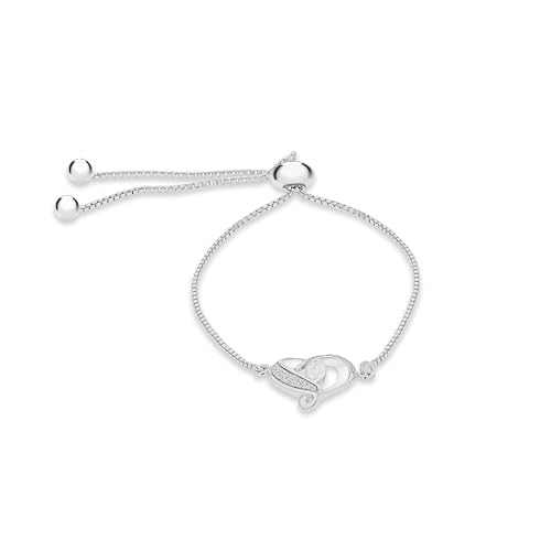 Bracelet Cœur Tuscany Silver en argent ajustable du style bureau aux soirées