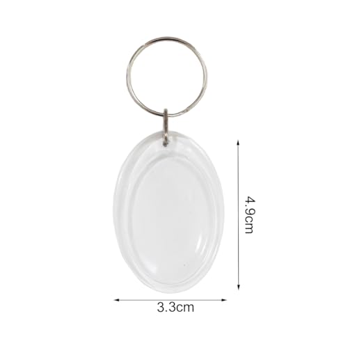 Image of BetterJonny 20Pcs Acrylic Picture Keychain Blanks in Clear Acrylic Picture Frame Keyrings