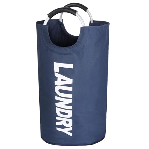 Paniers à linge pliable, 90L Panier à Linge avec poignée, Sac à Linge en Tissu Oxford, Panier Linge Sale Bac Linge Sale, Corbeille à Linge portable,...