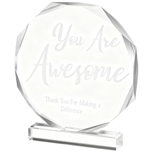 Texvora 12 Cm Acrylic Nonagon Decoration, Desk, Home Ornament, Appreciation