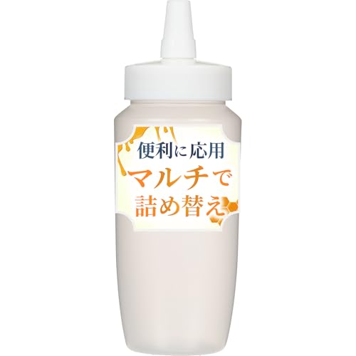 toysfan トイズファン はちみつ容器360ml（ホワイトキャップ）│業務用ローションや調味料の小分けに詰め替え用ハチミツ容器（蜂蜜容器）はちみつボトル