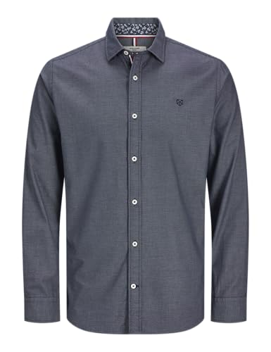 Jprblamontpellier detalj L/S skjorta Smu, marinblå blazer, M