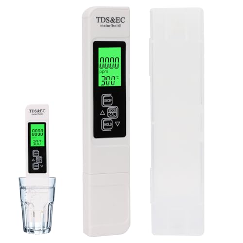 2026 NEW 4-in-1 TDS Meter Digital Water TesterPortable Water Quality Tester TDS/EC/Temperature (/) Meter 0-9999ppm Range2% Accuracy Testing for Drinking Water RO/DI System Aquariums Hydroponics