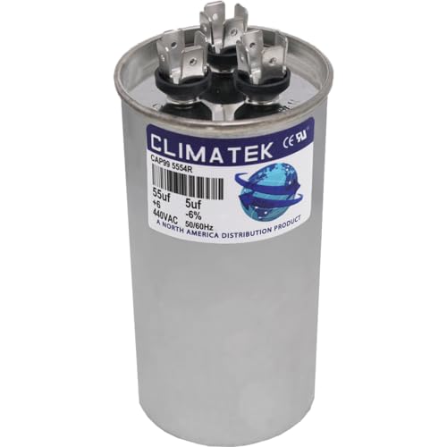RA2000/37(556+505) - ClimaTek Upgraded 55/5 uf MFD Round 370/440 Volt Capacitor Fits Amrad