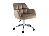 Vente unique   Chaise de Bureau   Velours   Beige   Hauteur réglable   PEGA