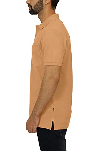 Image of Celsius Men's Half Sleeve Classic Solid Pique Polo with Pocket