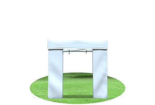 Stabilezelte Faltzelt Seitenteil mit TÜR 2 Meter Weiss