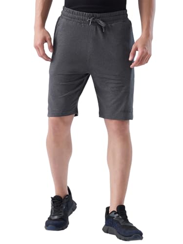 Image of Park Avenue Men Comfort Fit Solid Pattern Pure Cotton Flat Front Loungewear Shorts
