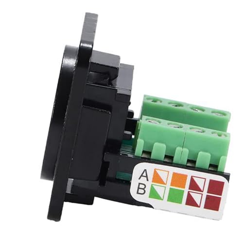 Adaptador RJ45 hembra de tornillo con abrazadera 8P8C para panel tipo D de interruptor 4