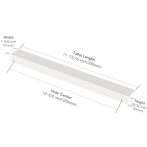 Image of Rergy 10 Pack 10 inch Cabinet Pulls White Finger Pulls for Cabinets
