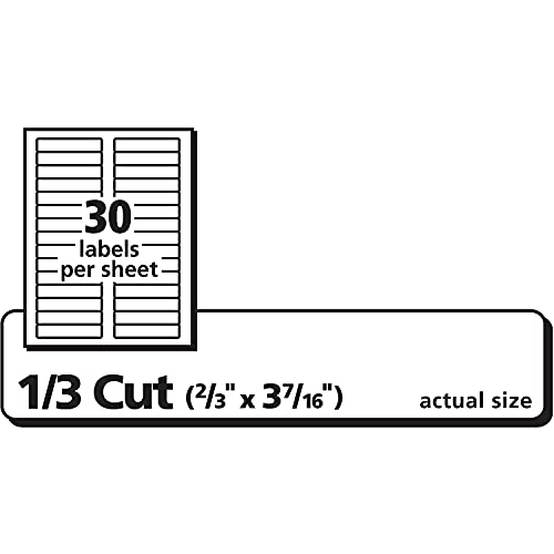 Avery 5029 Clear File Folder Labels, 1/3 Cut, 2/3 X 3-7/16, 450/Pack #TOP3