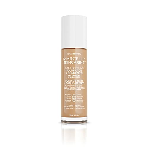 Marcelle Skincaring 2-In-1 Soothing Foundation + Concealer, Buff Beige, 30 Ml #TOP8