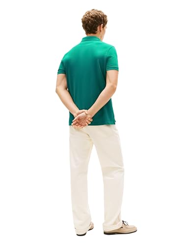 Image of Tommy Hilfiger Men's Short Sleeve Polo Shirts in Regular Fit With Stretch and Organic Pique Cotton