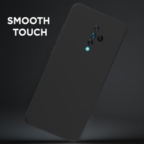 Image of Outlouders Back Cover for Vivo S1 Pro | Camera Protection | Durable Soft Matte Silicone Bumper Case (Black)