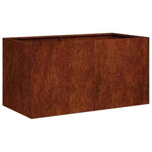 vidaXL Pflanzkübel Rostig 80x40x40 cm Wetterfester Stahl, Pflanzschale, Garten-Garten-Pflanzkübel, Outdoor-Pflanzgefäß, Hochbeet, Pflanzgefäß