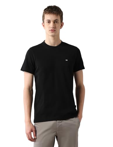 Image of Arrow Sports Men's Solid Regular Fit T-Shirt