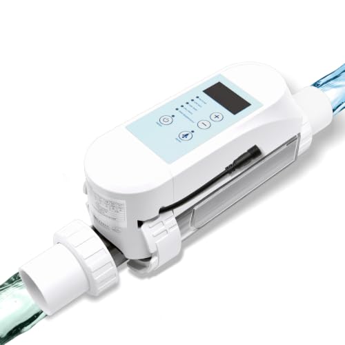 Ablecta Smart Wi-Fi & Bluetooth Salt Water Pool Chlorinator System - 40000 Gallon Standalone Retrofit Unit (Replaces IC40/IC50/IC60 Function), Self-Cleaning Titanium, App Controlled