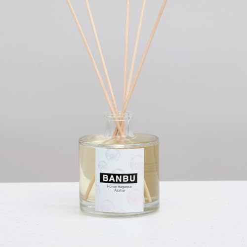 BANBU | Mikado Natural | Ambientador Ecológico con Varillas | Difusor Natural | Sin Alcohol ni Químicos (Azahar)