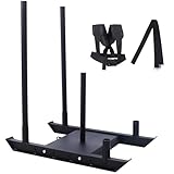 Weight Sled, Fitness Sled, Power Workout Sled, Fitness Strength Pull & Push Training Sled, Speed Improvement Sled Equipment for Athletic Exercise, Speed Improvement and Strength Training, Black