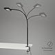 BRILONER Leuchten - LED Klemmleuchte, Tageslicht Klemmlampe, Schreibtischlampe inkl. Kabelschalter, dreh- und schwenkbar, Bürolampe 7,5 Watt, 800 Lumen, Schwarz, 805x230x40mm (LxBxH), 2604-015