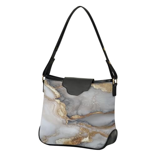 Sac à bandoulière tendance pour femme en marbre blanc neutre