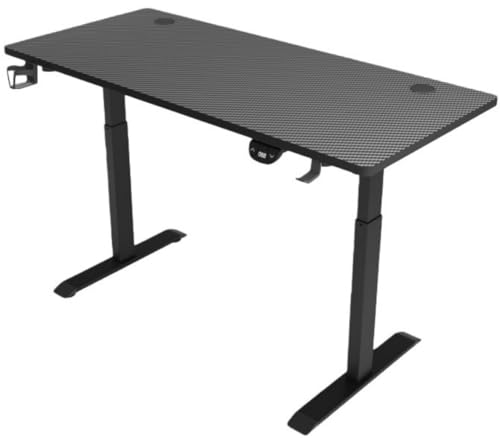 ZVTW�d�����~�f�X�N �Q�[�~���O�f�X�N ���~�f�X�N �p�\�R���f�X�N �X�^���f�B���O�f�X�N ���~�� �ω׏d80kg ��120/140/160cm �[��60cm ���~��72cm~117cm (�J�[�{���t�@�C�o�[�u���b�N,160*60cm)