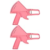 GAROZATION 2 Stück Professioneller Fettmessschieber aus Kunststoff zur Hautfaltenmessung mit Einfacher Bedienung für Fitness und Körperanalyse im Fitnessstudio Rosa