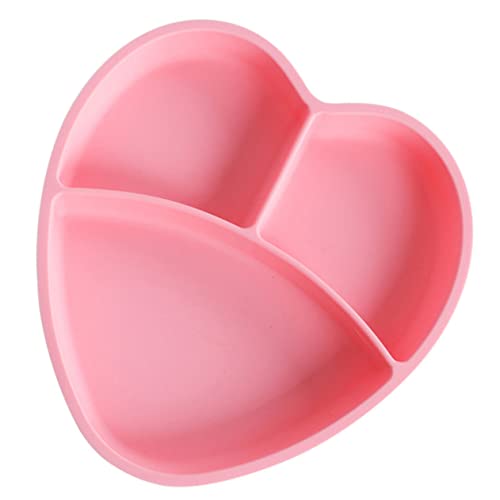 Garneck Non-slip Baby Bowl Safe Children Tableware Heart Shaped Ideal for Boys and Girls Dinnerware Set