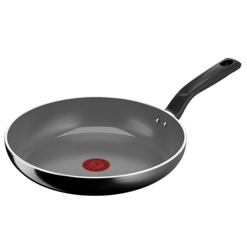 Lagostina Goccia Padella 28 cm, Rivestimento in Ceramica Antiaderente, Scorrevolezza Ottimale, Pulizia Facile, Thermo-Signal, Sicura, Compatibile con Induzione