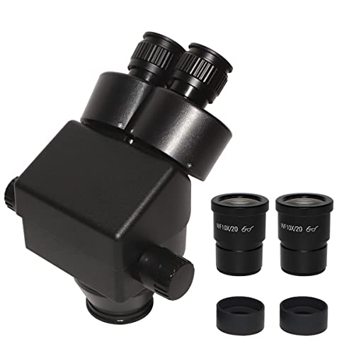 Microscope 3.5X-90X Binocular Stereo Microscope 0.5X 2.0X Auxiliary Lens + Zoom Stereo Microscope Head for Phone PCB Soldering Repair(7X-45X)