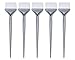 Produktbild SCSpecial 5 Stück Haarfärbemittel Farbbürsten Haarfärbungsfärbung Kit Griff Salon Haar Bleichen Tönung DIY Werkzeug, Silbern Grau