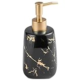 INOOMP Distributore di Detergente Pompa in Materiale Ceramico per Bagno e Doccia, Bottiglia Ricaricabile per Shampoo e Lozione, Dispenser Portatile da Viaggio, Bottiglia Pompa per