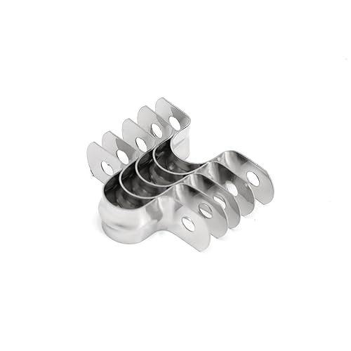 Image of 25pcs M12 304 Stainless Steel Rigid Pipe Strap Two Hole Cable Strap u Bracket Pipe Clamps Heavy Duty Pipe Fasten Holder for Tube, Pipe or Wire Cord Installation (25, 12MM(1 /2 inch))
