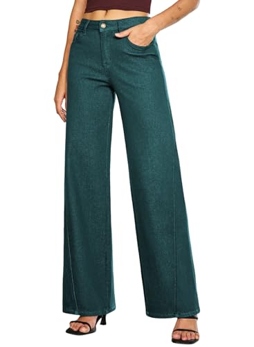 Sidefeel Women's Baggy Wide Leg Jeans High Waisted Straight Leg 2025 Fall Outfits Denim Pants