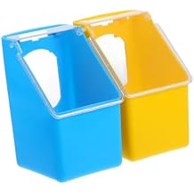 ULTECHNOVO Pigeon Feeder Hanging Food Container 5.51 Inch Multifunctional Bird Feeding Basin for Parrots Small Pet Birds Easy to Clean and Space Saving 2 Pack