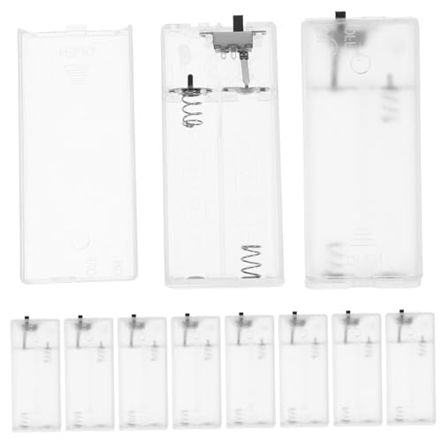 Abaodam 10pcs String Box Transparent Battery Holder for String Lights Compatibility for Batteries Lightweight and Portable for Indoor and Outdoor Use