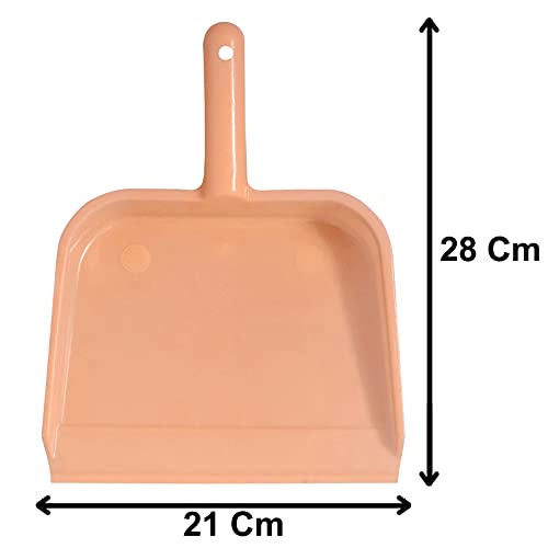 Image of Heart Home Plastic Lightweight 10 inch Dustpan With Comfort Grip Handle for Easy Sweep Broom, Pack of 6 (Blue & Green & Light Pink)